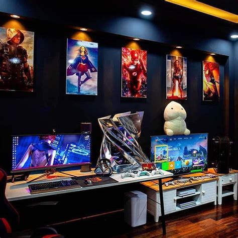 Ideas boy furniture bedrooms youtube gamer room design geek setup awesome xbox ps4 gamer room entertainment center design about anime… gift ideas for cooks creative and inexpensive. 50 Cool Trending Gaming Setup Ideas #gaming #setup #Bedroom #Xbox #Ps4 #Couples #Ideas | Gaming ...