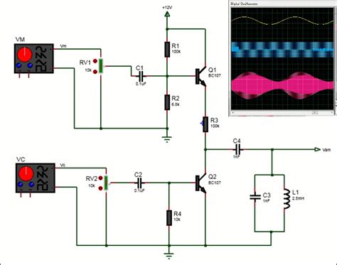 Am Modulator Circuit Using Two Bjt Transistor Ee Diary