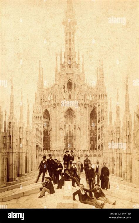 1890 C Milano Italy A Pelgrims Tourist Reunion Over The Milan