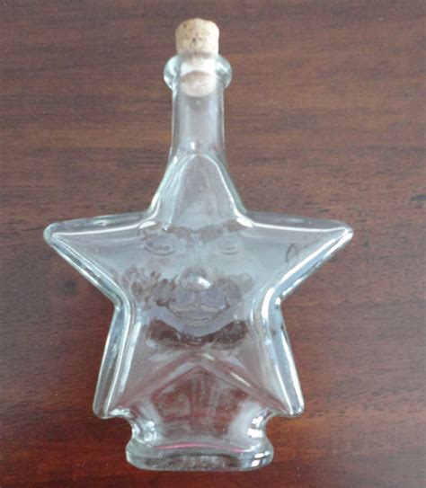 Clear Glass Star Shape Bottle 80s