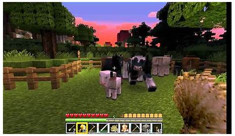 Feeding the cows in Minecraft - YouTube