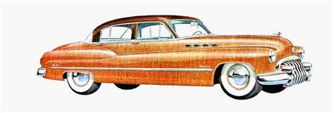 Vintage Car Image 1950 Buick Sedan Clip Art Vintage Car Clipart Png