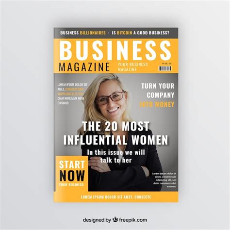 Free Business Magazine Cover Template With Photo Nohatcc