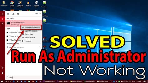 SOLVED Run As Administrator Not Working In Right Click Context Menu When Opening Any