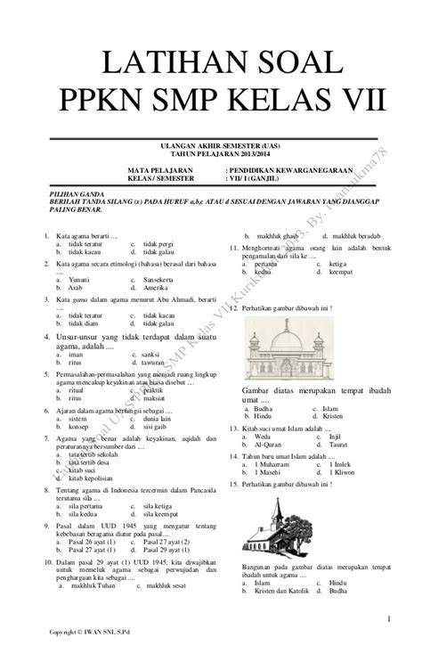 Jan 06, 2018 · prakarya kewirausahaan smk kelas xi semester i kurikulum 2013 saya akan membahas pelajaran prakarya dan kewirausahaan smk kelas xi semester i kurikulum 2013. Contoh Soal Pkn Kelas 7 Semester 2 - Contoh Soal Terbaru