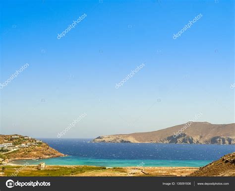 Ftelia Beach In Mykonos Aegean Sea In Greece Stock Editorial Photo