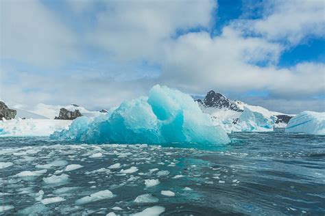 Icebergs And Ocean Peculiar Landscape Of The Antarctica Del