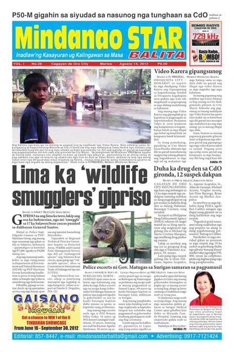 MINDANAO STAR BALITA AUGUST 14,2012 by Mindanao Daliy - Issuu