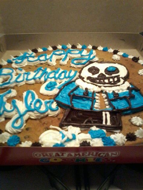 Awesome Birthday Cake With Sans Undertale Amino