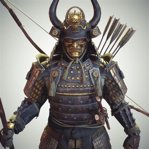Samurai Character Unity Rigged 3d Model Turbosquid 1325881