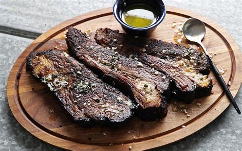 Fillet steaks with mushrooms and morels recipe. Brisket Steaks with Shallot Sage Butter Recipe - Barbecuebible.com