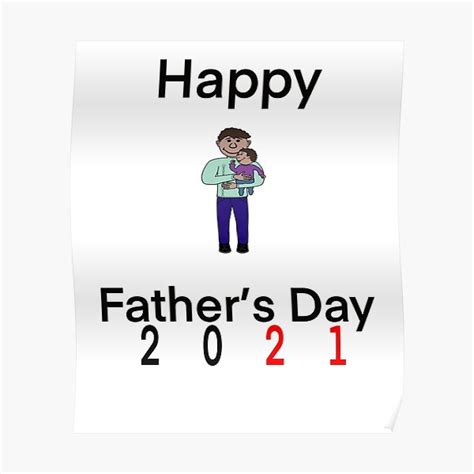 Fathers Day 2021 Man And Toddler Poster By Yuchi1 Redbubble