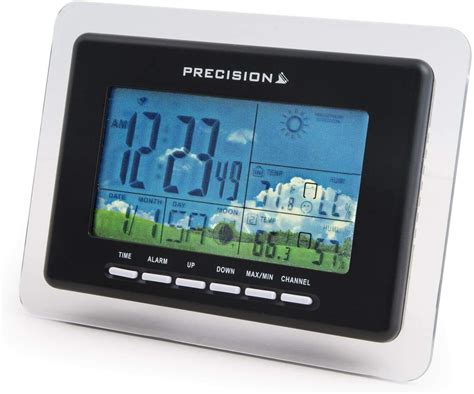 Precision Radio Controlled Color Alarm Clock Weather Station