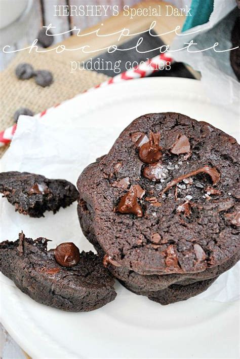 This pudding is the perfect creamy chocolate blend! Hershey's Special Dark Triple Chocolate Pudding Cookies ...