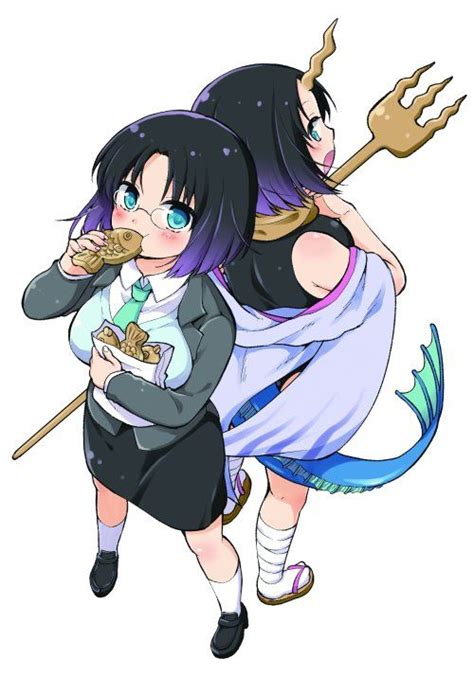 Two Anime Characters Hugging And Holding Food