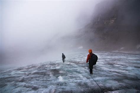 Two Mountain Climbers Crossing Glacier Photograph By Dan Rafla Fine