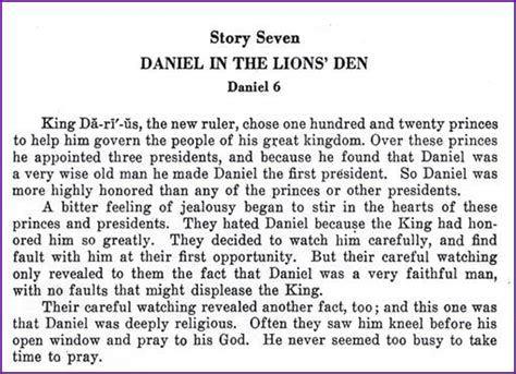 Daniel In The Lions Den Story Kids Korner Biblewise