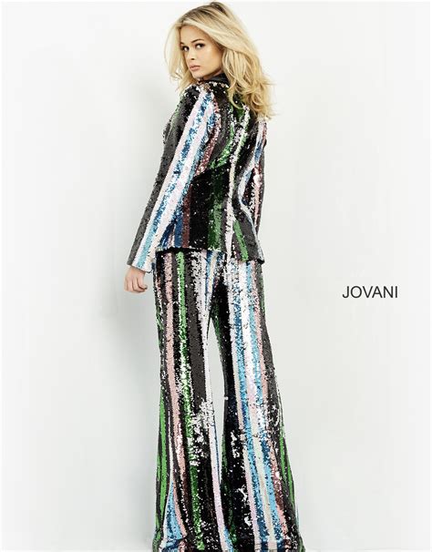 Jovani M02942 Multi Wide Leg Pants Ready To Wear Suit