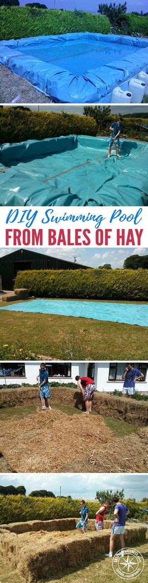 DIY Swimming Pool From Bales Of Hay Diy Swimming Pool Diy Pool