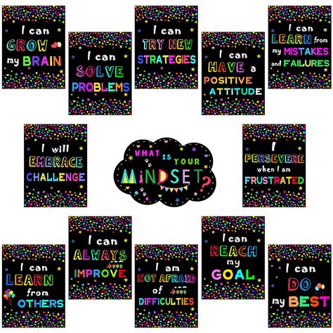 Buy V Opitos Pcs Growth Mindset S For Classroom What Is Your Mindset Bulletin Board Set