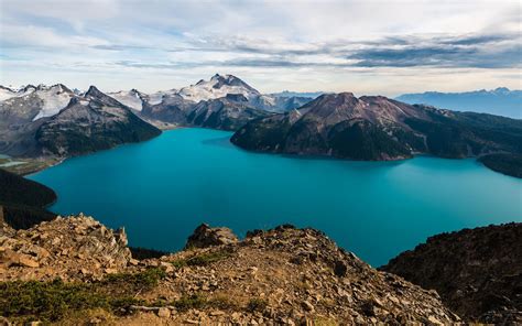 Turquoise Coloured Alpine Lake In British Columbia Garibaldi Lake Lake