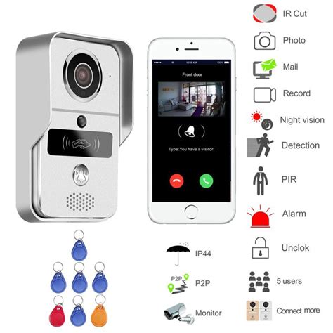 Install home eye on your smartphone or computer. (1 set) WIFI sans fil Vidéo porte téléphone Nuit version ...