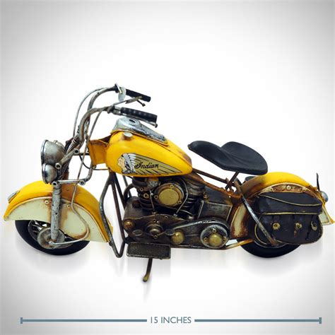 #indian motorcycles #speed #reliability #flexibility #motorcycles #indian #1918 #magictransistor #magic transistor #nd1914 #illustration #art. 50's Indian Chief // Handmade Metal Yellow Motorcycle ...