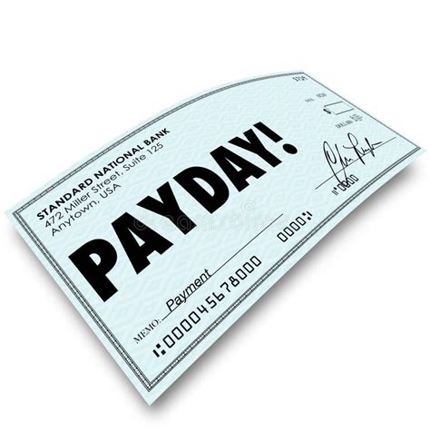 Payday Check Money Payment Earnings Work Compensation Stock