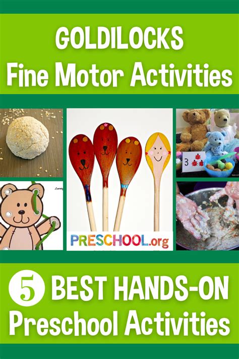 The 5 Best Fine Motor Activities For Goldilocks Preschool Theme