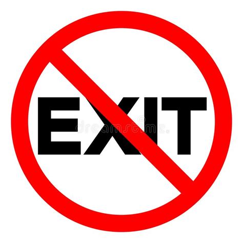 Danger No Exit Symbol Sign Vector Illustration Isolate On White