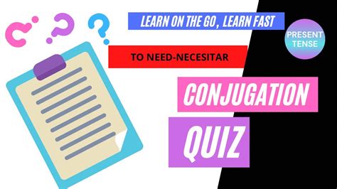 To Need Necesitar Conjugations In Spanish Present Tense Verb Conjugation Youtube