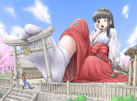 Animegiantess On Twitter Giant Shrine Maiden 3 Giantess Anime Ukvpi3pfrf