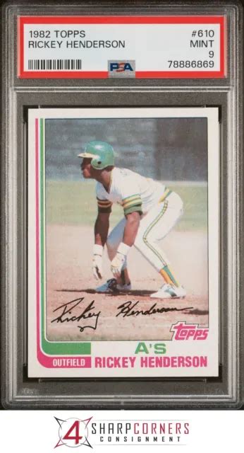 Topps Rickey Henderson Athletics Hof Psa B Eur