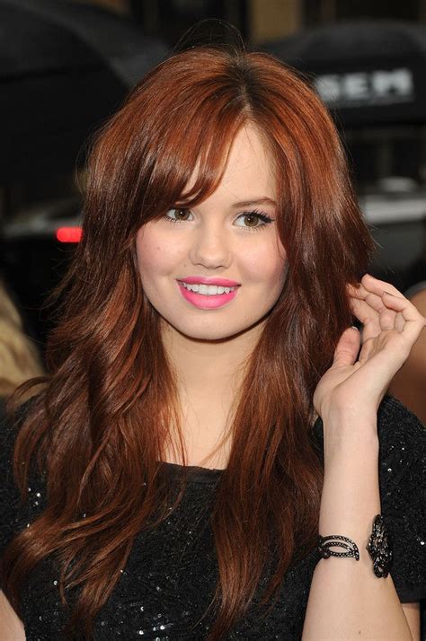 Debby Ryan Pink Lipstick Auburn Hair Red Hair Color Hair Color