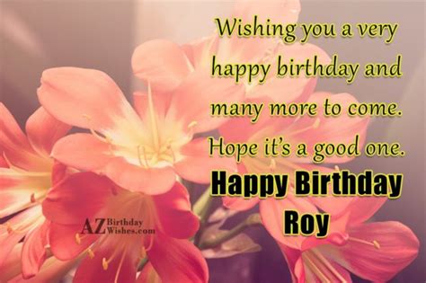 Happy Birthday Roy