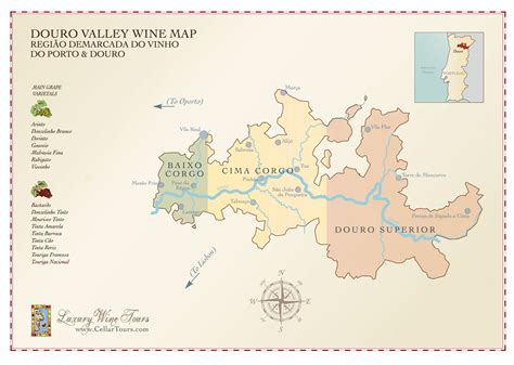 Douro Valley Wine Region Map » Cellar Tours