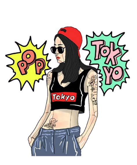 tumblr hipster woman pop tokyo sticker by ruben ri