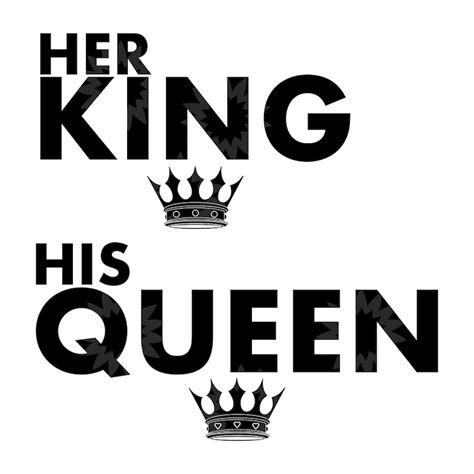 Her King His Queen Svg King And Queen Black King Svg Etsy