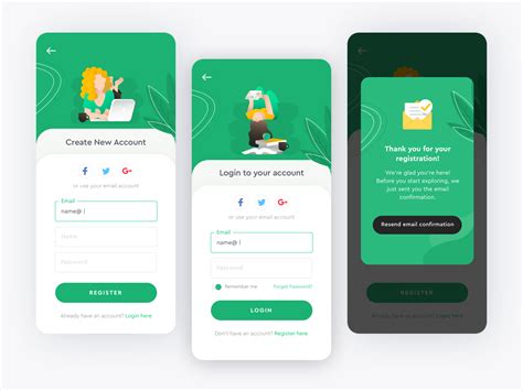 Register And Login Page Search By Muzli