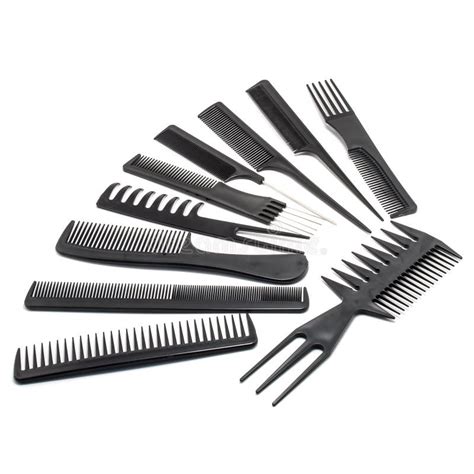 Collection Of Combs For Hairdressing Stock Photo Image Of Black