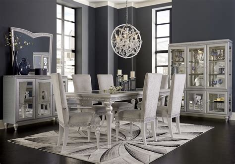 Contemporary Silver Dining Room Arrow Furniture