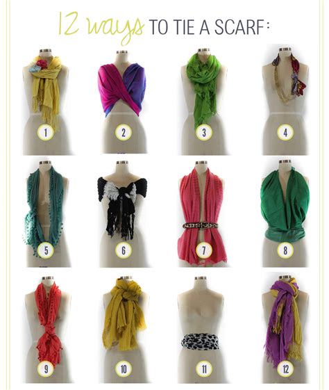 12 ways to tie a scarf the club mom