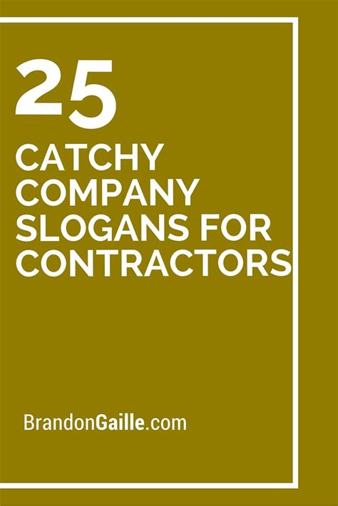 The basic guidelines regarding safe handling of electricity documented below will help you while working with electricity. 75 Catchy Company Slogans For Contractors | Company ...