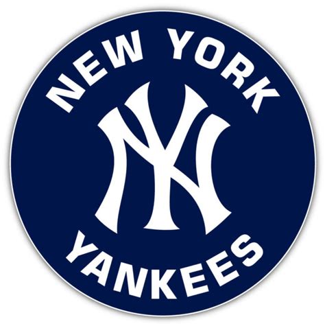 New York Yankees Round Mlb Baseball Sport Car Bumper Sticker Decal