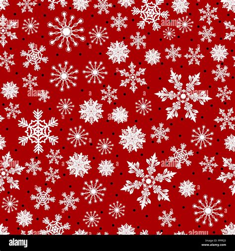 Christmas Pattern Made Of Snowflakes And Dots Vector Winter Seamless