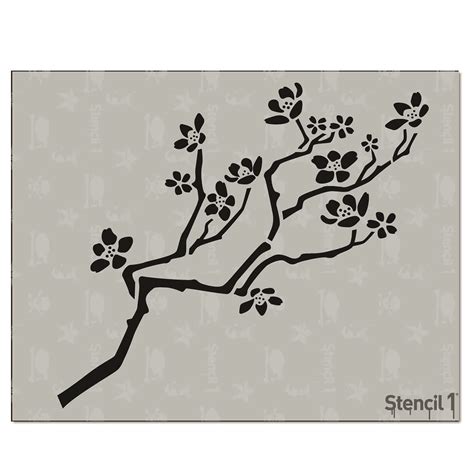 Cherry Blossom Branch Stencil 85″x11″ Stencil 1