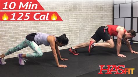 10 Minute Cardio And Abs Hiit Workout With No Equipment Cardio Ab