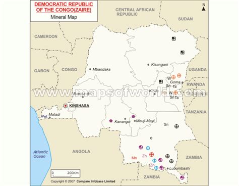 Buy Printed Dr Congo Mineral Map