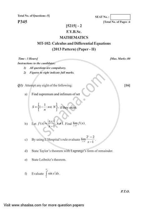 Please fill this form, we will try to respond as soon as possible. Calculus and Differential Equations 2017-2018 B.Sc ...