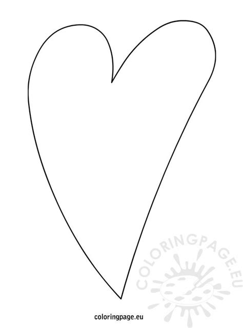 Elongated Heart Template Coloring Page
